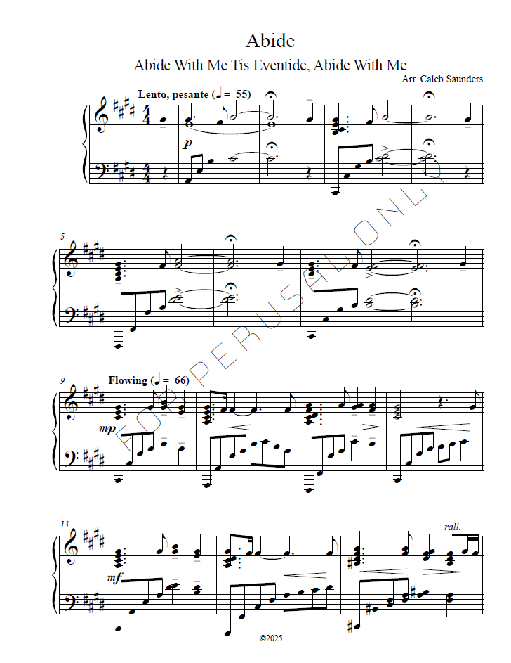 Abide (Piano Solo)