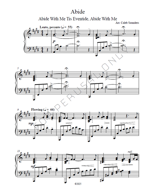 Abide (Piano Solo)