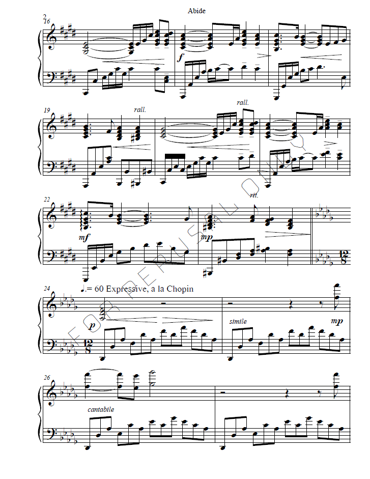 Abide (Piano Solo)