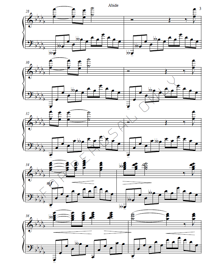 Abide (Piano Solo)