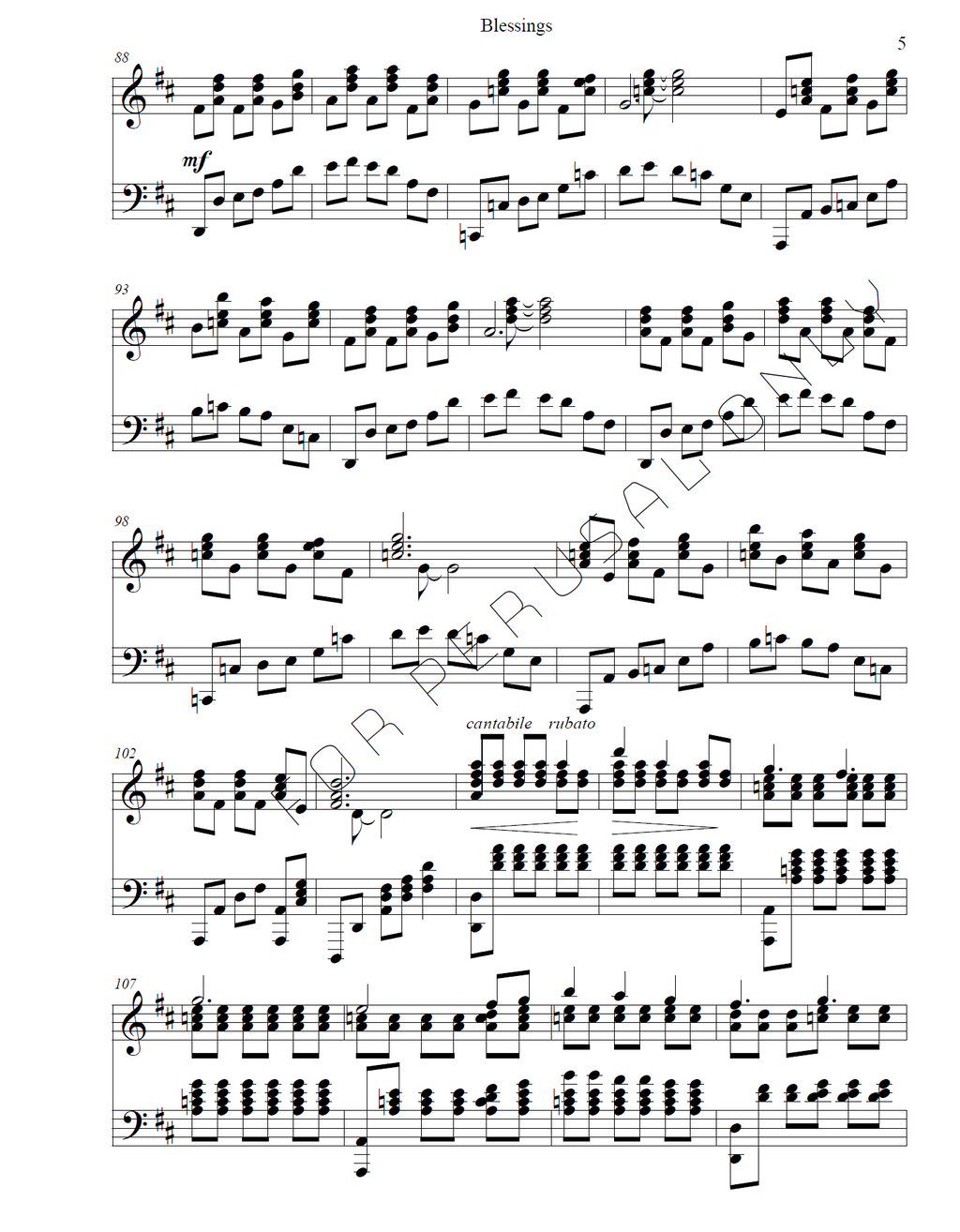 Blessings (Piano Solo)