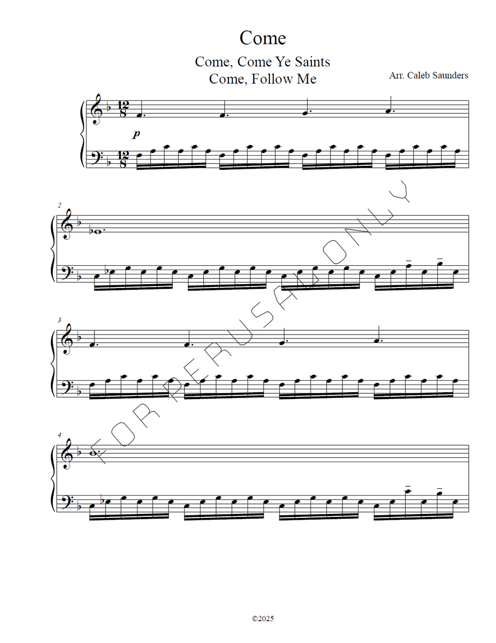 Come (Piano Solo)