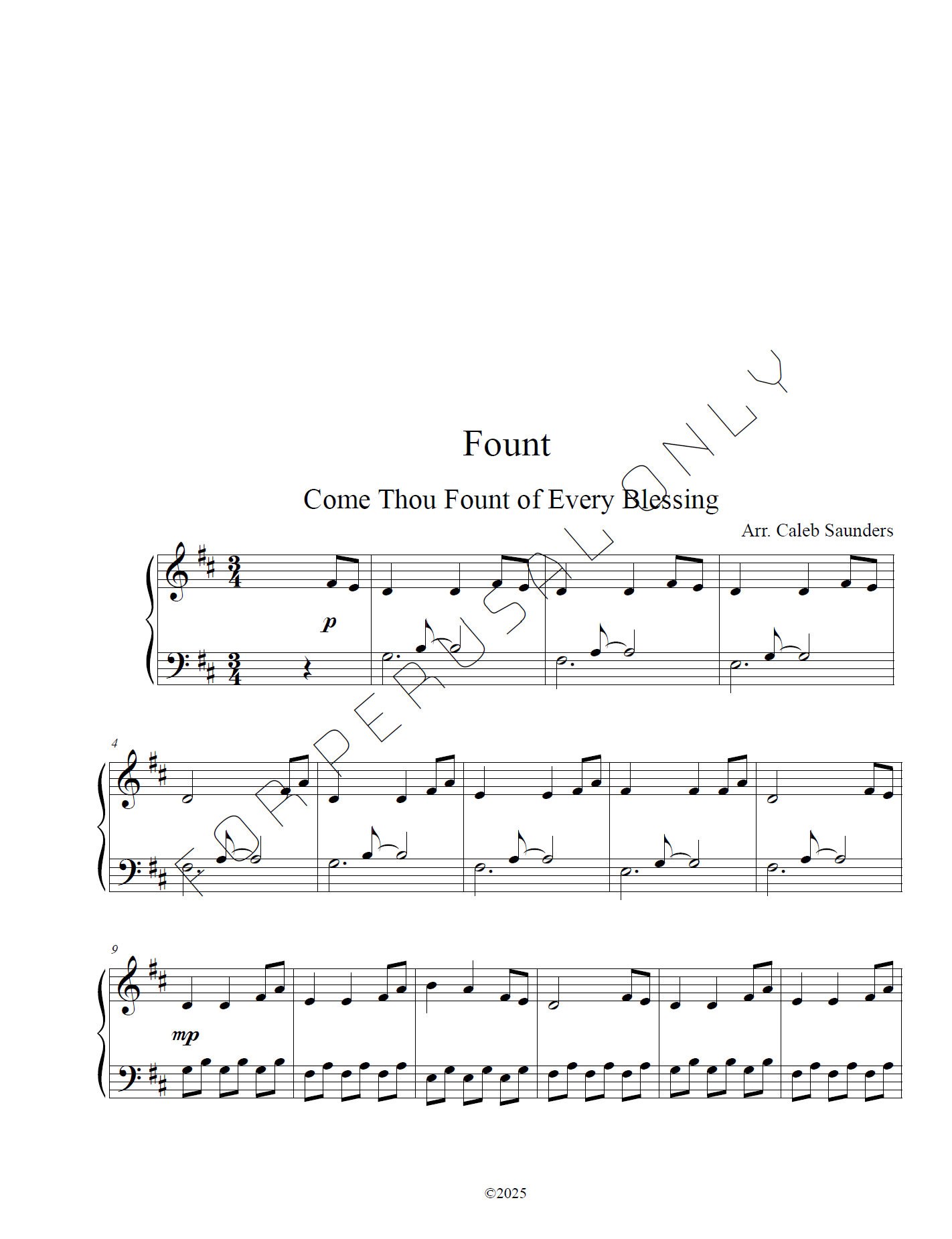 Fount (Piano Solo)
