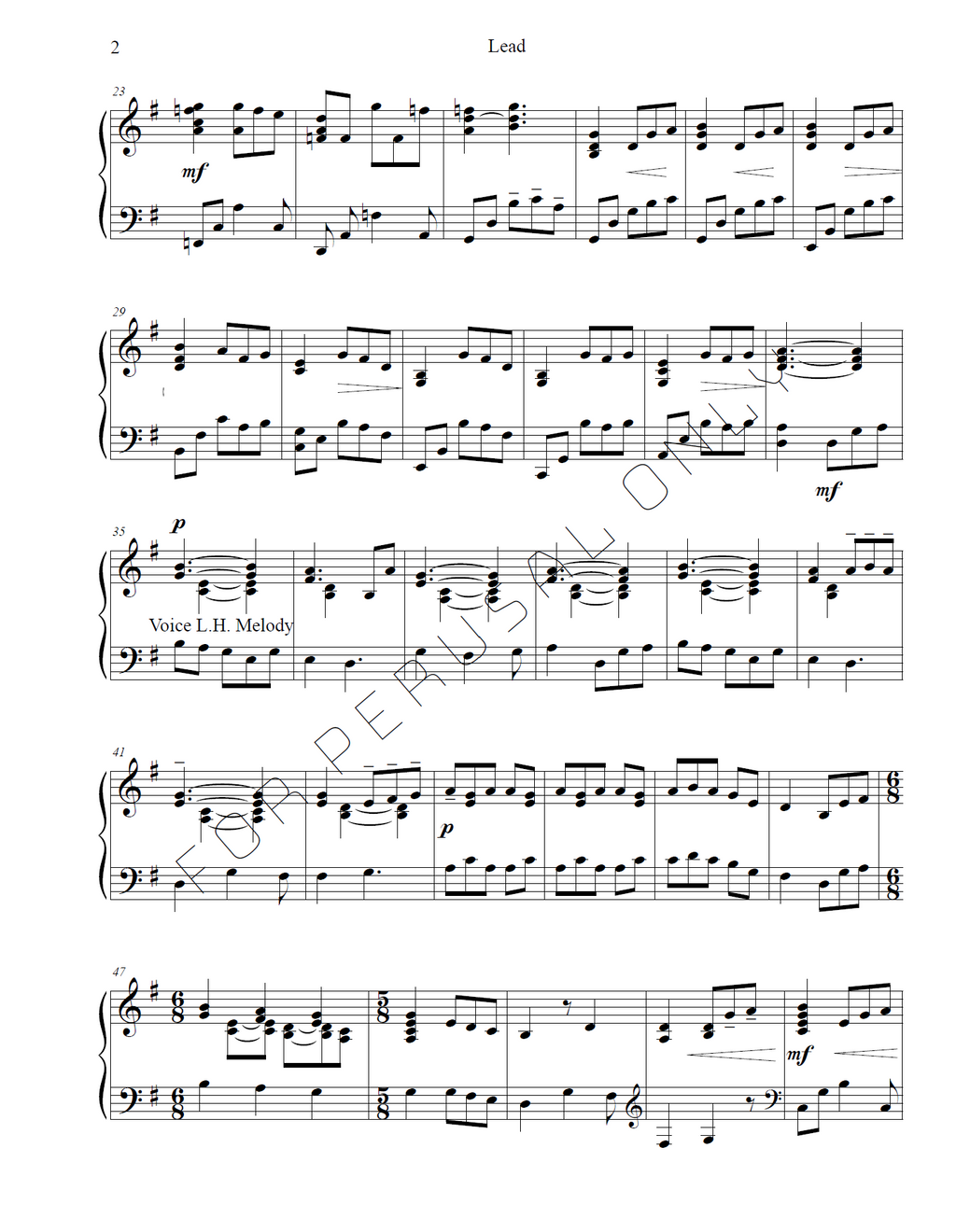 Lead (Piano Solo)