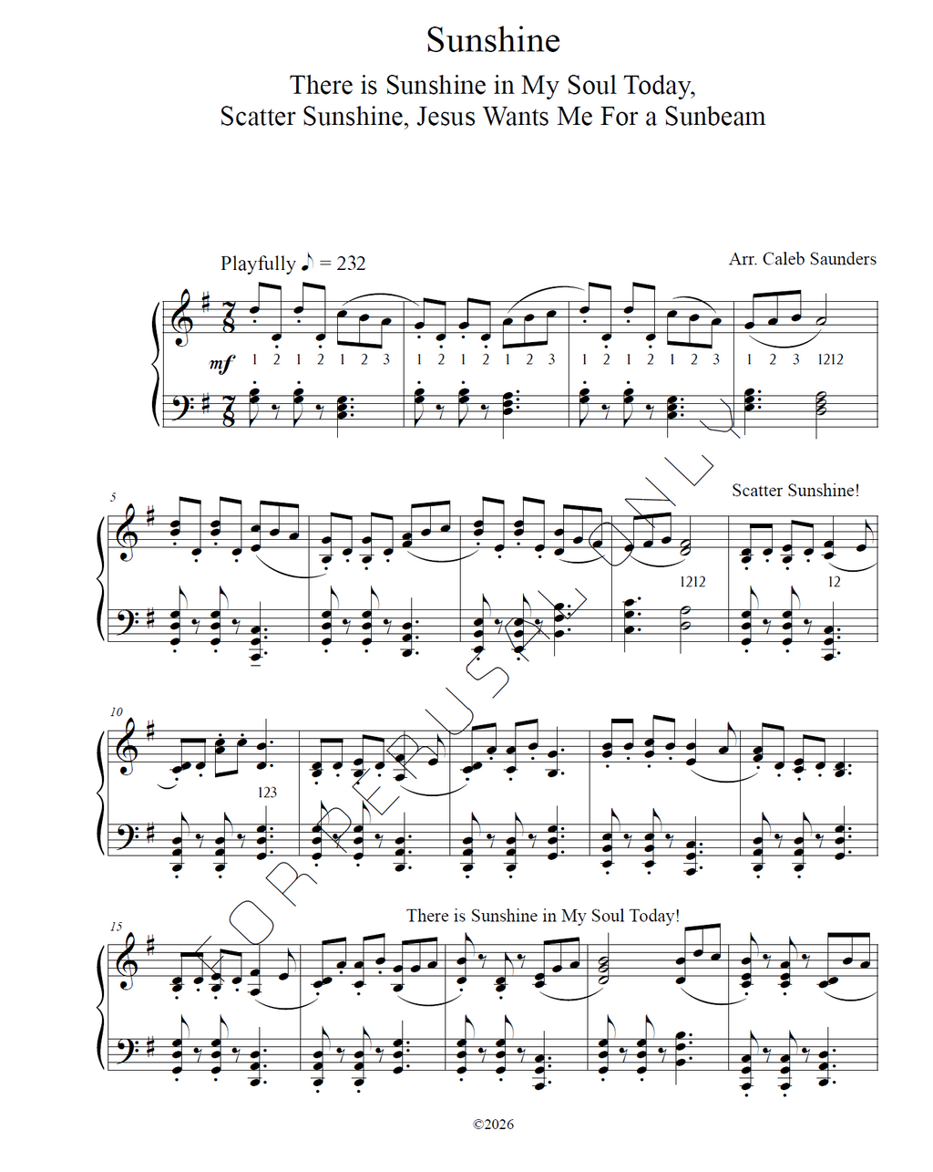 Fresh Air Hymns - Volume 1 (PDF)