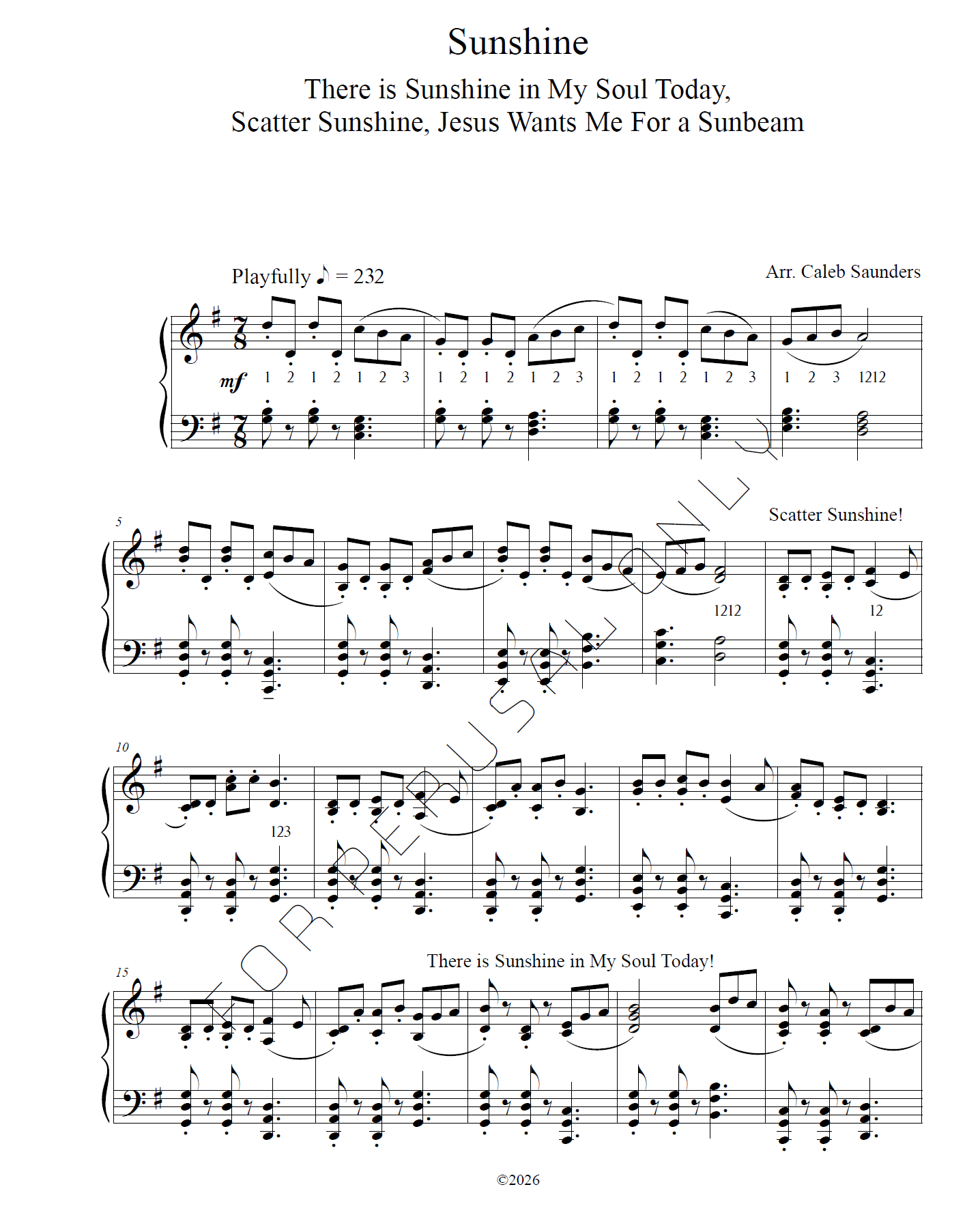 Fresh Air Hymns - Volume 1 (PDF)
